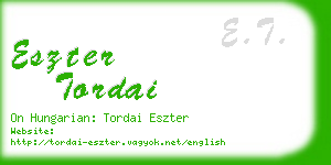 eszter tordai business card